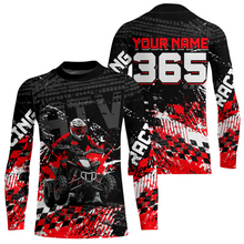 Load image into Gallery viewer, Custom Red ATV Motocross Jersey Upf30+ Quad Bike Shirt Extreme Racing Adult Youth Off-Road Quad Shirt NHN009