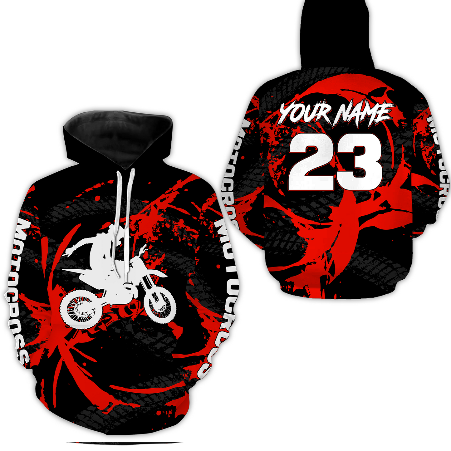 Custom Dirt Bike Jersey Red Motocross Jersey Upf30+ Mens Women Racing Shirt| CTP28