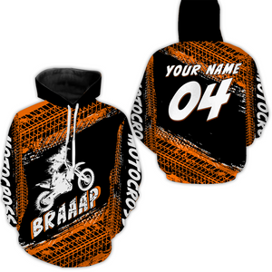Custom Dirt Bike Jersey Orange Motocross Jersey Upf30+ Mens Women Racing Shirt| CTP27