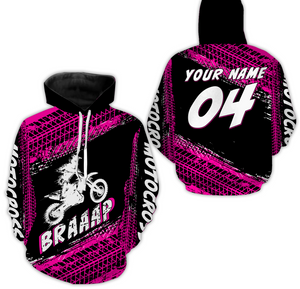 Custom Dirt Bike Jersey Pink Motocross Jersey Upf30+ Mens Women Racing Shirt| CTP27