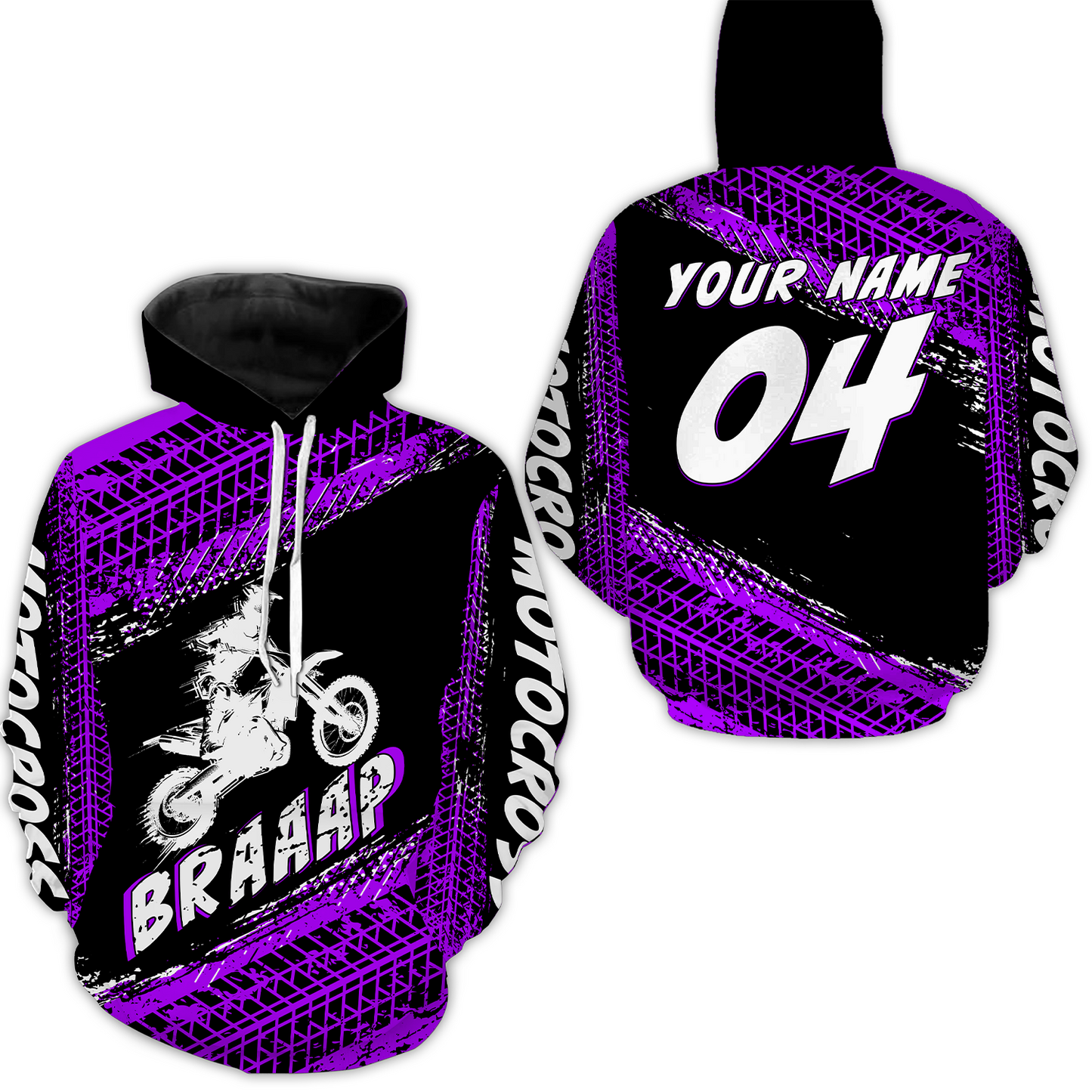 Custom Dirt Bike Jersey Purple Motocross Jersey Upf30+ Mens Women Racing Shirt| CTP27