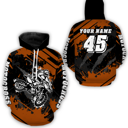 Custom Orange Motocross Jersey for Men Women Upf30+ Dirt Bike Shirt Motorcycle Jersey| CTP101