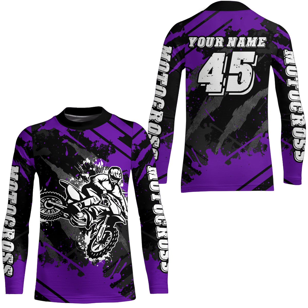 Custom Purple Motocross Jersey for Men Women Upf30+ Dirt Bike Shirt Motorcycle Jersey| CTP101