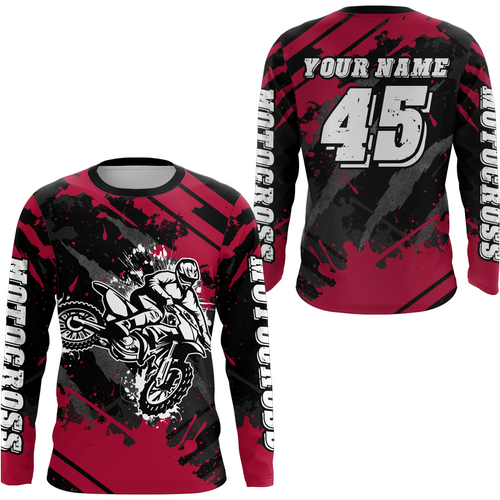 Custom Pink Motocross Jersey for Men Women Upf30+ Dirt Bike Shirt Motorcycle Jersey| CTP101