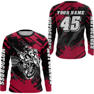 Custom Pink Motocross Jersey for Men Women Upf30+ Dirt Bike Shirt Motorcycle Jersey| CTP101