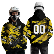 Load image into Gallery viewer, Personalized Atv Motocross Hoodie For Adult&amp;Kid Upf30+ Yellow Quad Bike Shirt Off-Road Atv Mx Racing NHN012