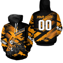 Load image into Gallery viewer, Personalized Atv Motocross Hoodie For Adult&amp;Kid Upf30+ Orange Quad Bike Shirt Off-Road Atv Mx Racing NHN012