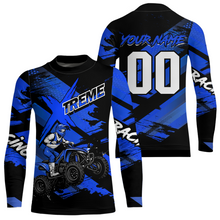 Load image into Gallery viewer, Custom Blue Quad Bike Jersey Motocross Shirt for Men Women Youth ATV Extreme Off-Road UPF30+ NHN012