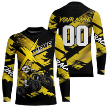 Load image into Gallery viewer, Yellow &amp; White Quad Bike Jersey Motocross Shirt for Men Women Youth ATV Extreme Off-Road UPF30+ NHN012