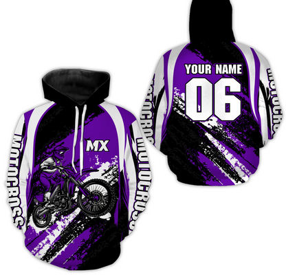 Custom Motocross Jersey Purple Dirt Bike Clothes Upf30+ Mens Women Motorcycle Jersey| CTP59
