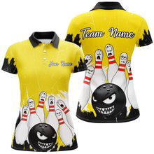 Load image into Gallery viewer, Yellow Bowling Jersey Men And Women Custom Funny Bowling Shirts Unisex Polo Bowling Team Shirt CP15