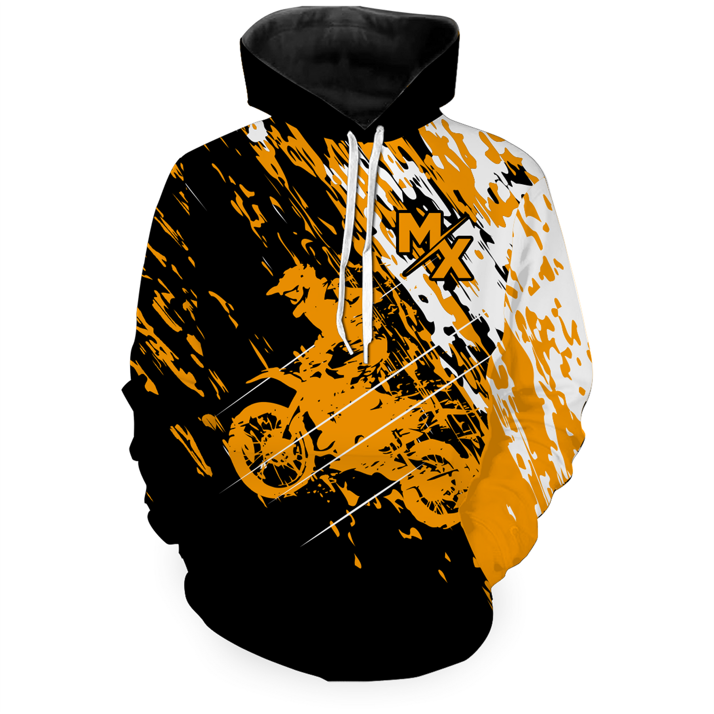 Custom Dirt Bike Hoodie Orange Motocross Hoodie Mens Women Motocross Hooded Jersey| CTP20