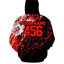 Load image into Gallery viewer, Custom Dirt Bike Hoodie Red Motocross Hoodie Mens Women Motocross Hooded Jersey| CTP20