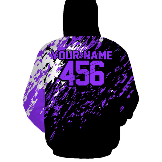 Custom Dirt Bike Hoodie Purple Motocross Hoodie Mens Women Motocross Hooded Jersey| CTP20