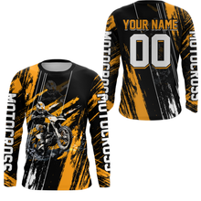 Load image into Gallery viewer, Adult&amp;Kid Orange Dirt Bike Jersey Motocross Jersey Upf30+ Custom Mens Women Off-Road Jersey| CTP05