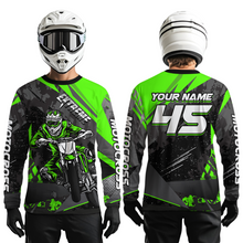 Load image into Gallery viewer, Green Youth Motocross Shirts Custom MX Racing Extreme Shirts Kid Men Women UPF30+ DNT34