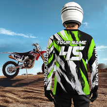 Load image into Gallery viewer, Personalized Green Motocross Racing Jersey Men Women Kid Upf30+ Dirt Bike Jersey Shirt Racing Jersey DNT03