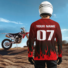 Load image into Gallery viewer, Flaming Motocross Jersey Custom Dirt Bike Jersey for Men Kid Women Motorcycle Shirt XM372