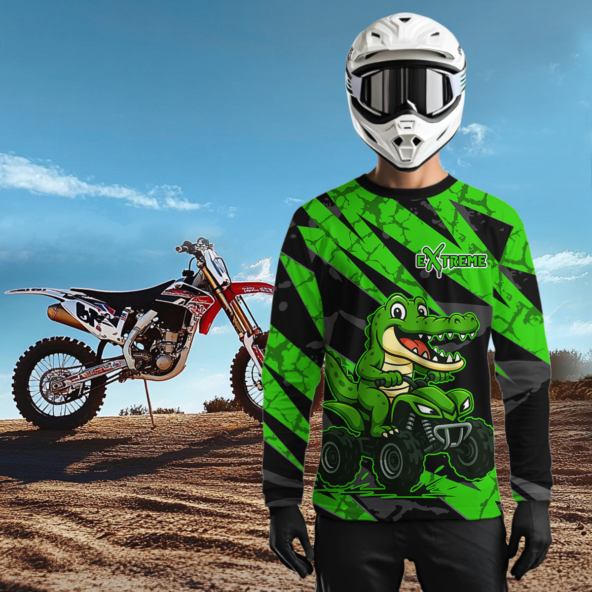 Alligator ATV Motocross Racing Jersey Custom ATV Shirts Kid Women Men Quad Jersey MX127