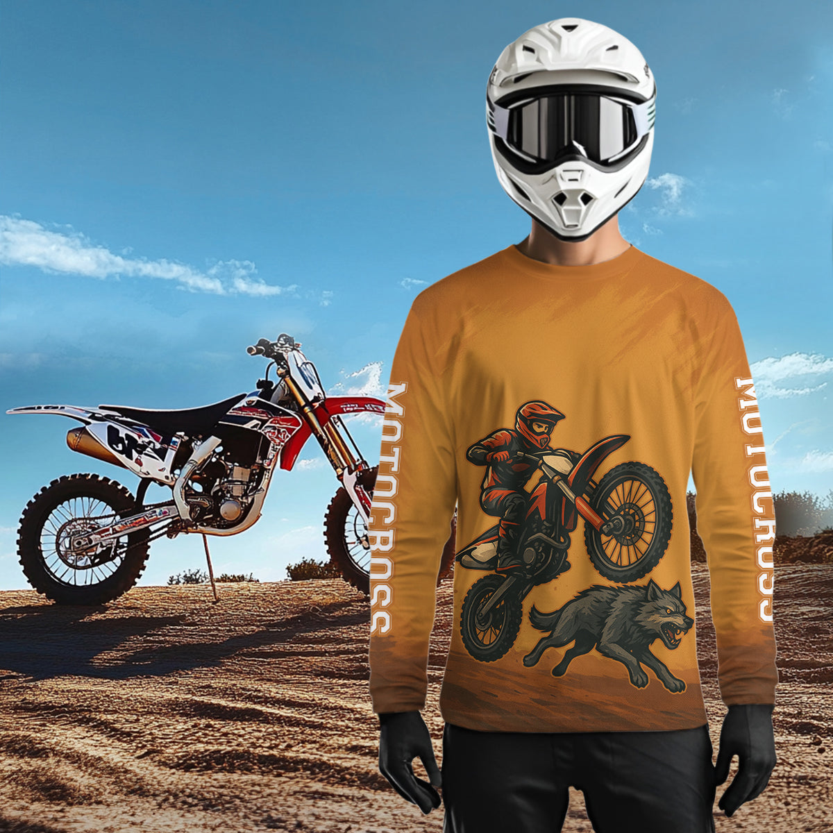 Wolf Racing Custom Motocross Jersey Dirt Bike Shirt for Men Kid Women Moto Shirt XM402