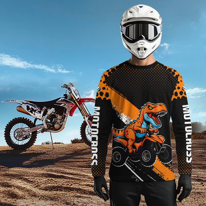 Orange ATV Motocross Racing Jersey Adult Kid Dinosaur ATV Riding Shirt Quad Jersey MX129