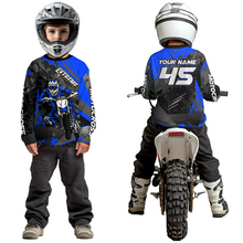 Load image into Gallery viewer, Blue Youth Motocross Shirts Custom MX Racing Extreme Shirts Kid Men Women UPF30+ DNT34