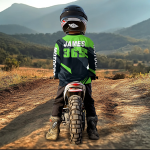 Custom Green Motocross Jersey Dirt Bike Shirt Men for Kid Women Motorcycle Shirts XM341