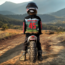 Load image into Gallery viewer, Black Motocross Jersey Custom Dirt Bike Shirts Men Kid Women Riding Moto Shirts XM336