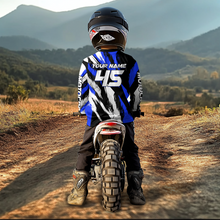 Load image into Gallery viewer, Personalized Blue Motocross Racing Jersey Men Women Kid Upf30+ Dirt Bike Jersey Shirt Racing Jersey DNT03