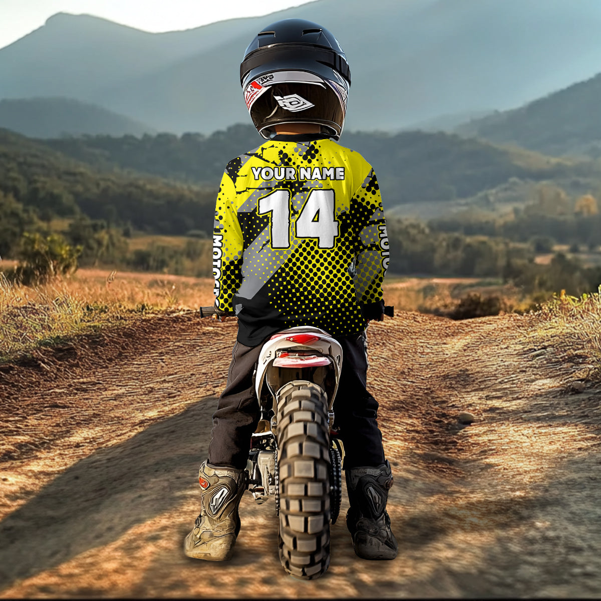 Eagle ATV Racing Jersey Yellow ATV Riding Shirt for Kid Adult Youth Quad ATV Jersey MX118