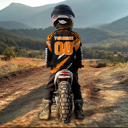 Orange ATV Motocross Racing Jersey Adult Kid Dinosaur ATV Riding Shirt Quad Jersey MX129