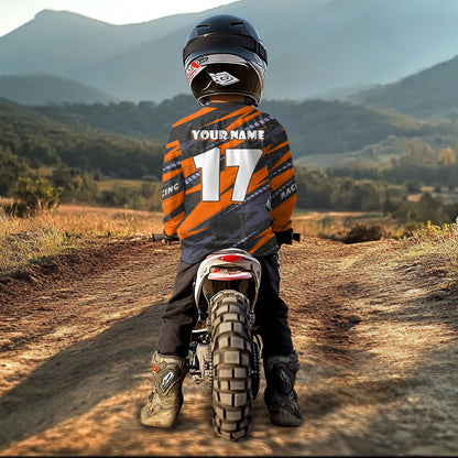 Orange Motocross Racing Jersey Dirt Bike Off-road Riding Jersey for Men Kid Women XM361