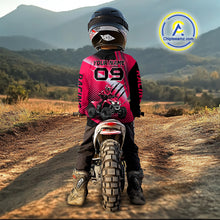 Load image into Gallery viewer, Pink ATV Riding Jersey Custom ATV Quad Bike Shirt for Men Kid Women ATV Shirt MX107