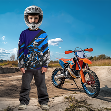 Load image into Gallery viewer, Blue Motocross Jersey Custom Dirt Bike Racing Shirt Men Kid Woman Off-road Jersey XM344