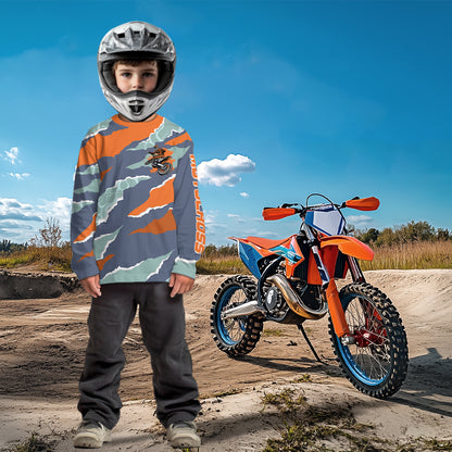 Camo Motocross Racing Jersey Dirt Bike Jersey Men Kid Women Off Road Shirt Long Sleeve XM386