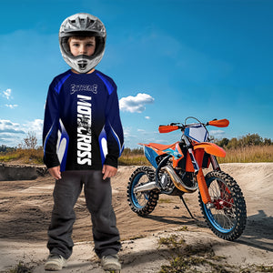 Custom Blue Motocross Jersey for Men Kid Women Racing Dirt Bike Off-road Shirt XM338