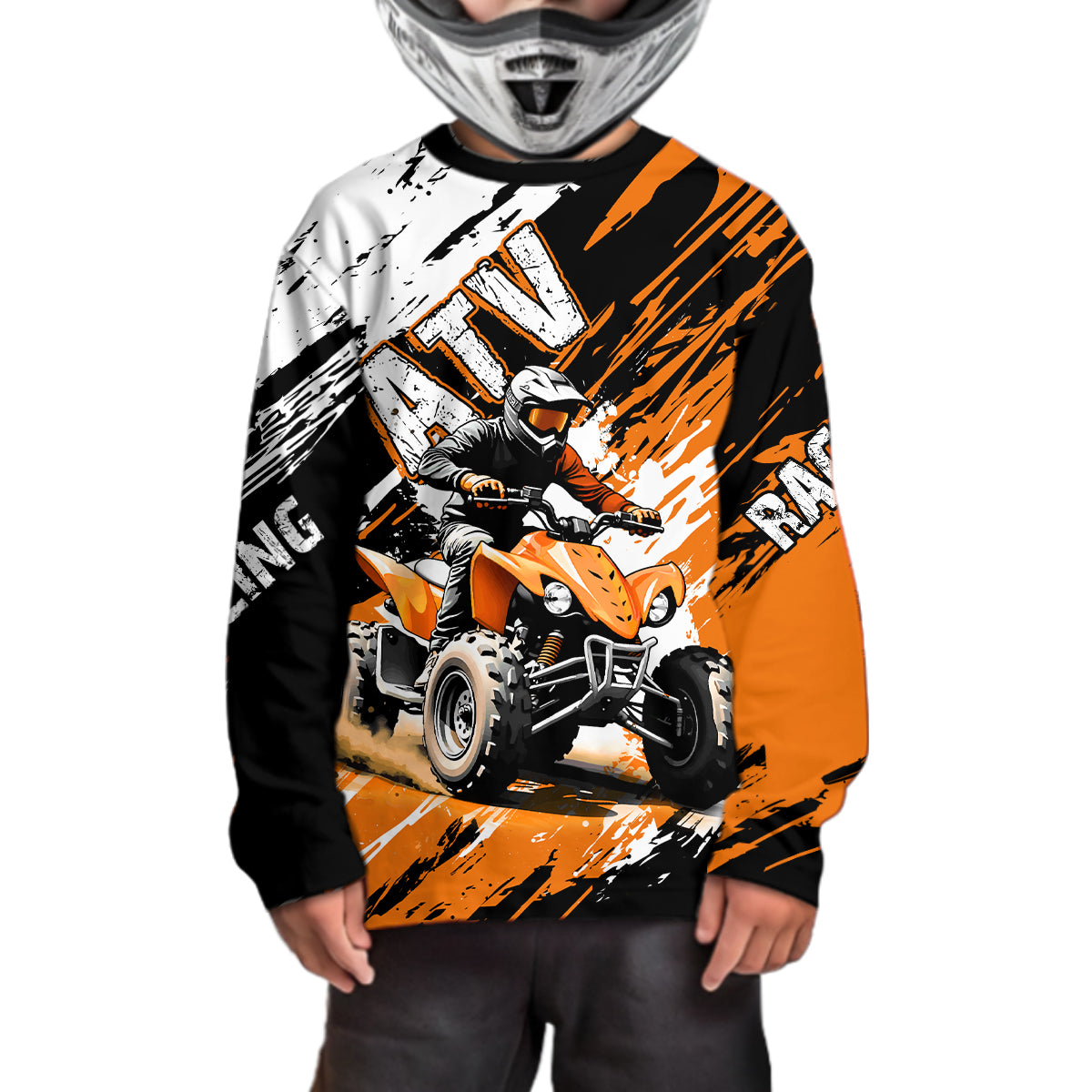 Orange Atv Motocross Jersey Custom Off-Road Quad Bike Shirt For Men Women Kid Youth Mx Dirt Bike NHN006