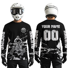 Load image into Gallery viewer, Custom Black &amp; White Quad Bike Jersey Upf30+ Motocross Shirt for Men Women Youth ATV Extreme Off-Road MHT202