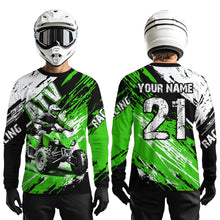 Load image into Gallery viewer, Green Atv Motocross Jersey Custom Off-Road Quad Bike Shirt For Men Women Kid Youth Mx Dirt Bike NHN006