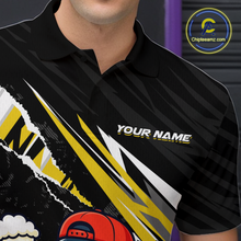 Load image into Gallery viewer, Custom Yellow Beer Bowling Jersey for Men Bowling Team Shirts Bowling Uniform Polo &amp; 1/4 Zip HNT133