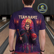 Load image into Gallery viewer, Custom Vampire Bowling Team Shirt Polo &amp; Quarter-Zip Bowling League Jersey for Men Outfit QZT752