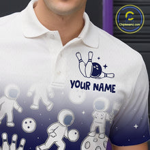 Load image into Gallery viewer, Astronaut Bowling Shirts for Men Women Team Bowling Polo &amp; Quarter Zip Shirts MBL153