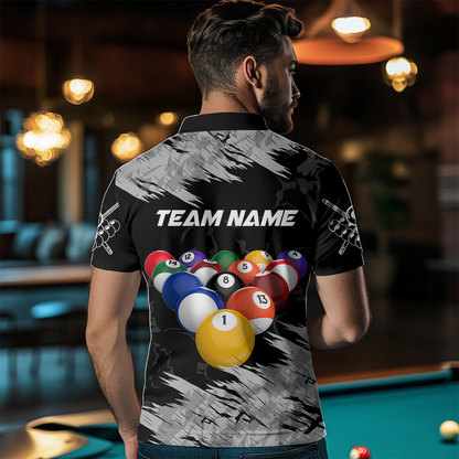 Billiard Shirt Billiard Jersey for Men Billiard Gifts for Men Team 8 Ball Polo & 1/4 Zip NNT13