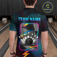 Load image into Gallery viewer, Bowling Shirt Strike Neon Lightning Custom Team Jersey for Men Graphic Bowling Uniform QZT727