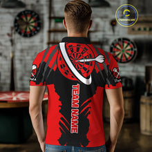 Load image into Gallery viewer, Red Darts Shirt With Claw Mark Design - Custom Team &amp; Name Shirt For Men NYN0339