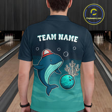 Load image into Gallery viewer, Custom Dolphin Bowling Shirt Summer Bowling Team League Polo Bowling Outfit QZT699