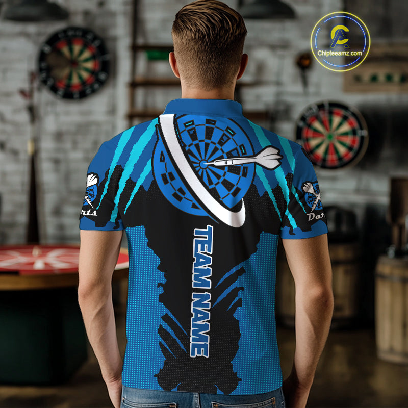 Blue Darts Shirt With Claw Mark Design – Custom Team & Name Shirt For Women NYN0340