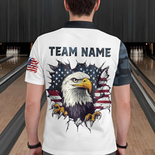 Load image into Gallery viewer, Camouflage Bowling Shirt Custom Eagle Bowling Team Jersey Patriotic Polo Shirt QZT676