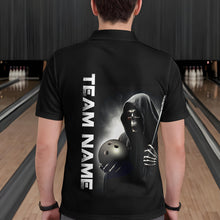 Load image into Gallery viewer, Custom Skull Bowling Shirts Unisex Polo Bowling Team Jersey Black Bowling League QZT631