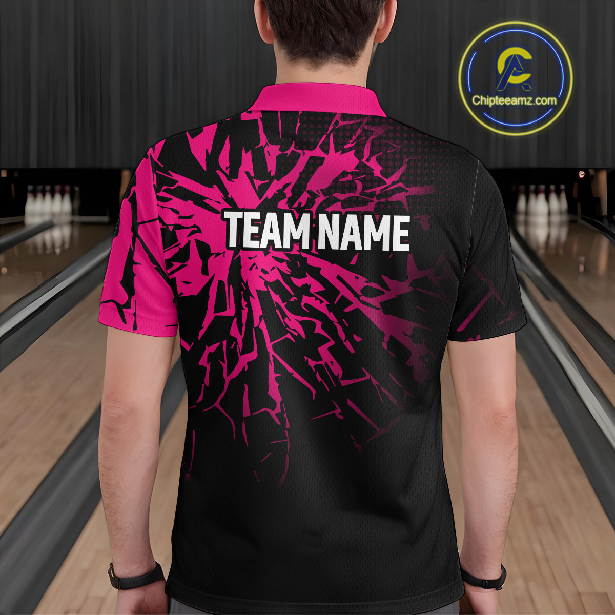 Custom Pink Bowling Shirt Blue for Men Women and Team Bowling Jerseys MBL102